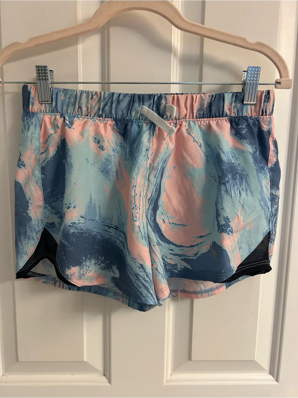 Girls abercrombie kids Pink and Light Blue Swirl Athletic Shorts